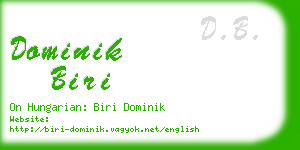 dominik biri business card